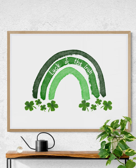 Happy St Patricks Day Rainbow Print - MerikaArt