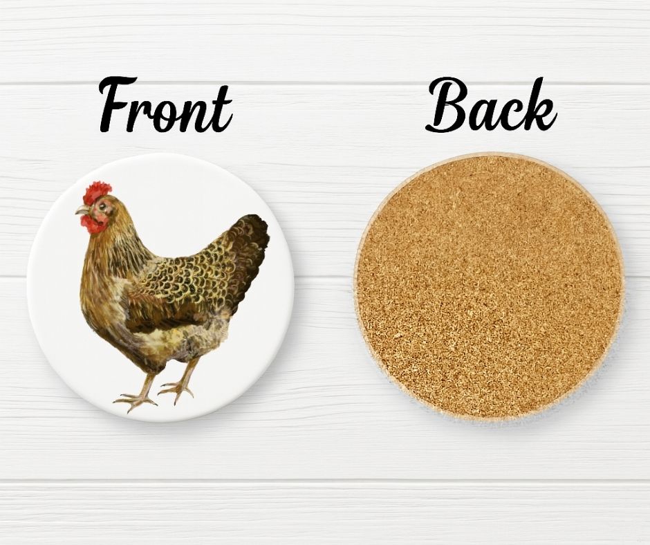 Hen Ceramic Coaster - MerikaArt
