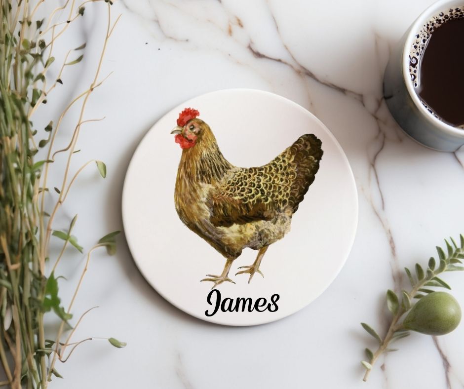 Hen Ceramic Coaster - MerikaArt