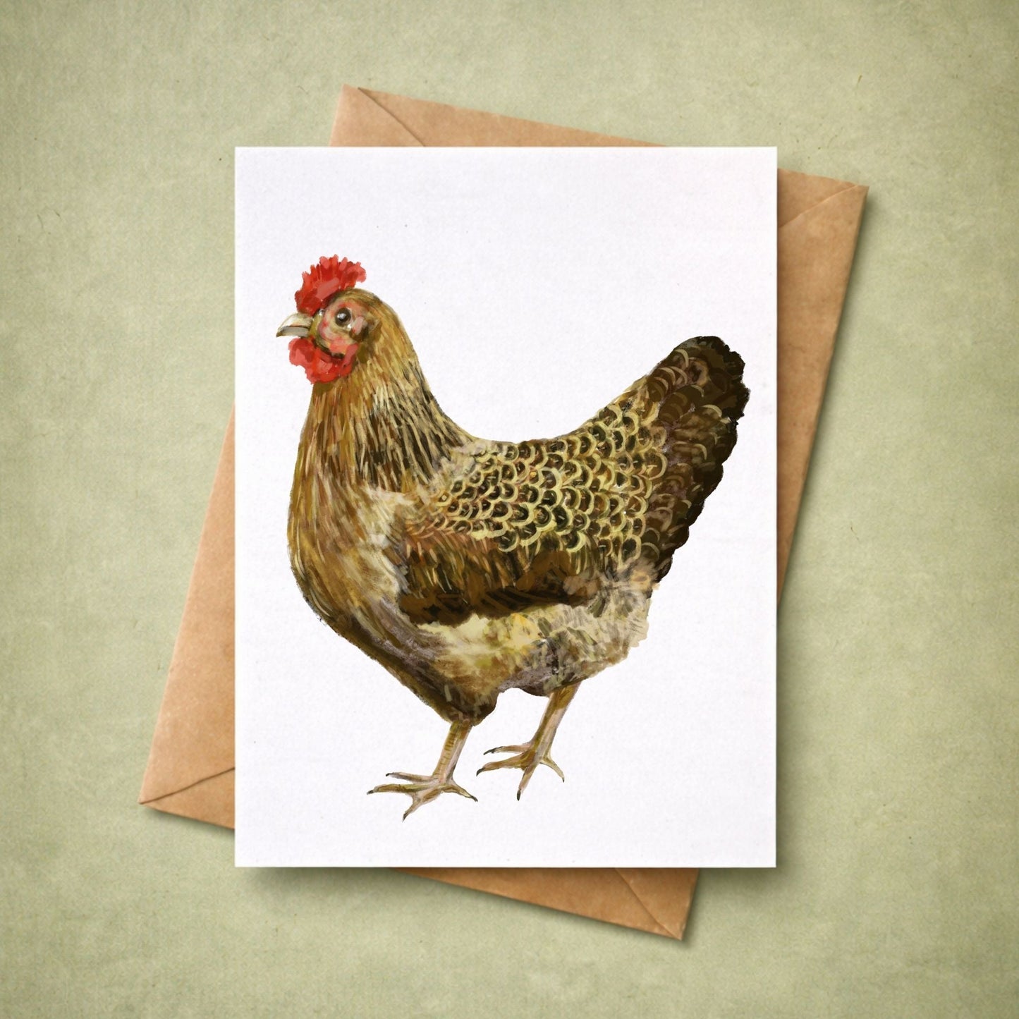 Hen Postcard - MerikaArt