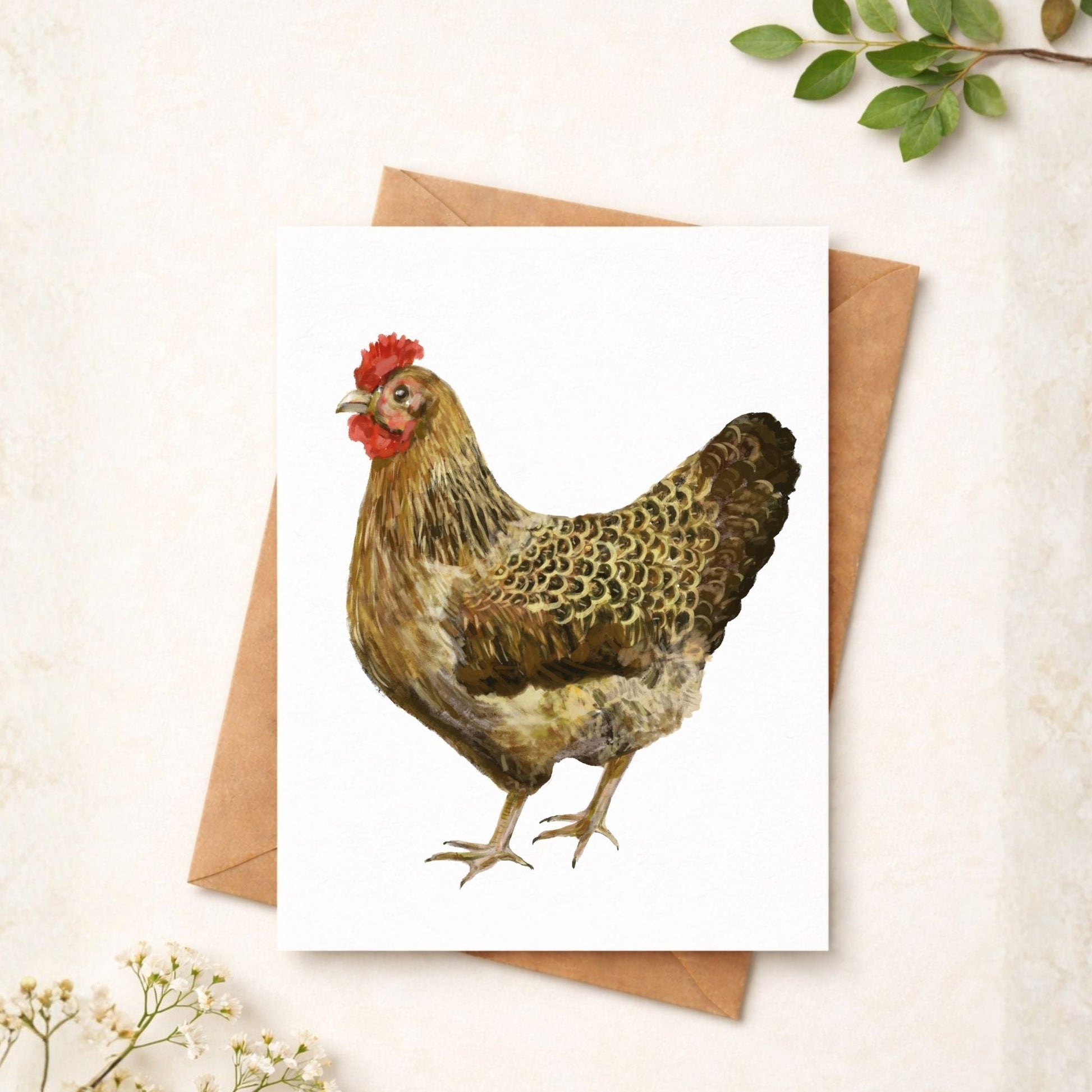 Hen Postcard - MerikaArt