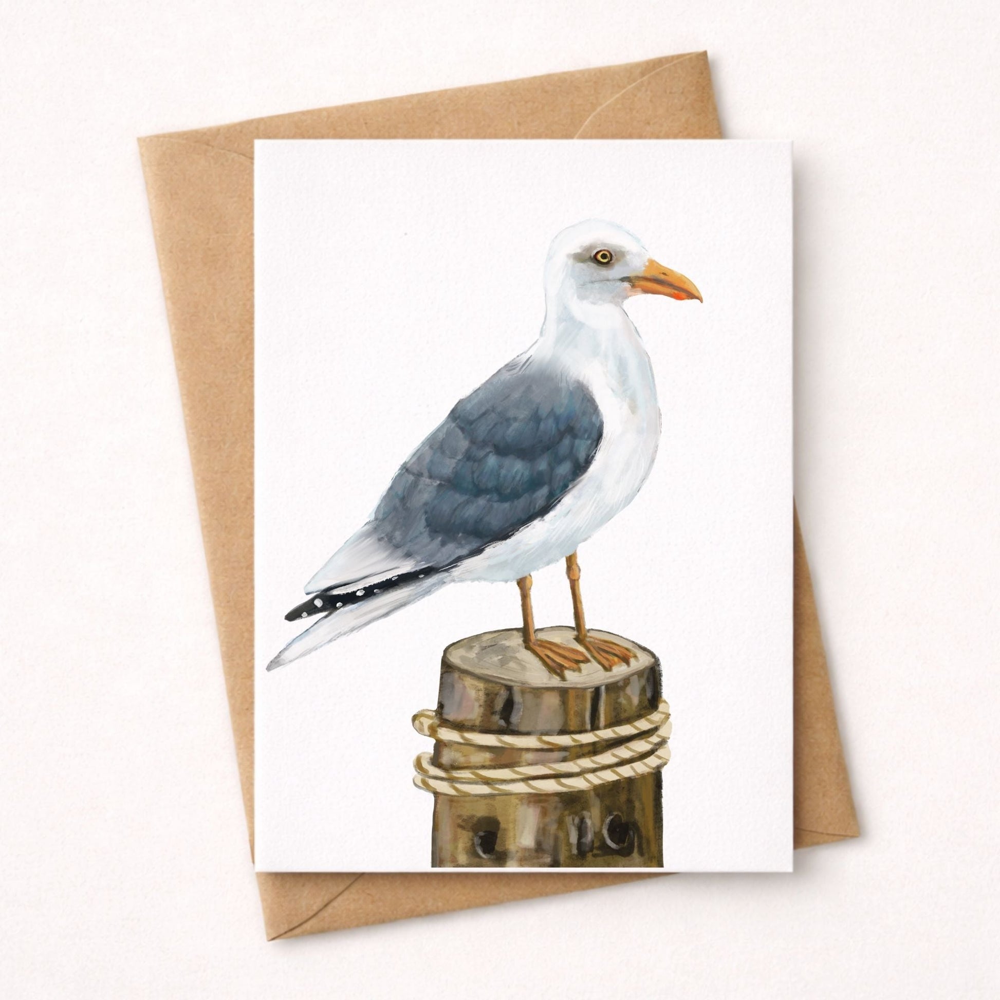Herring Gull Postcard - MerikaArt