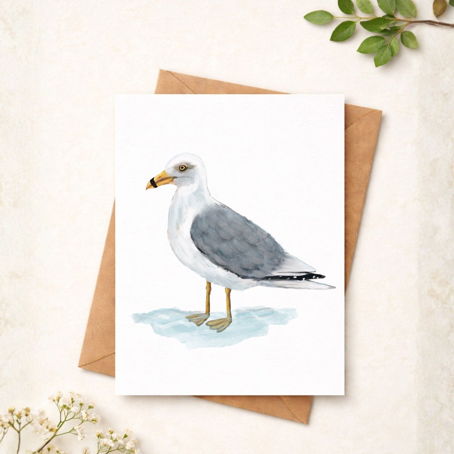 Herring Gull Postcard - MerikaArt