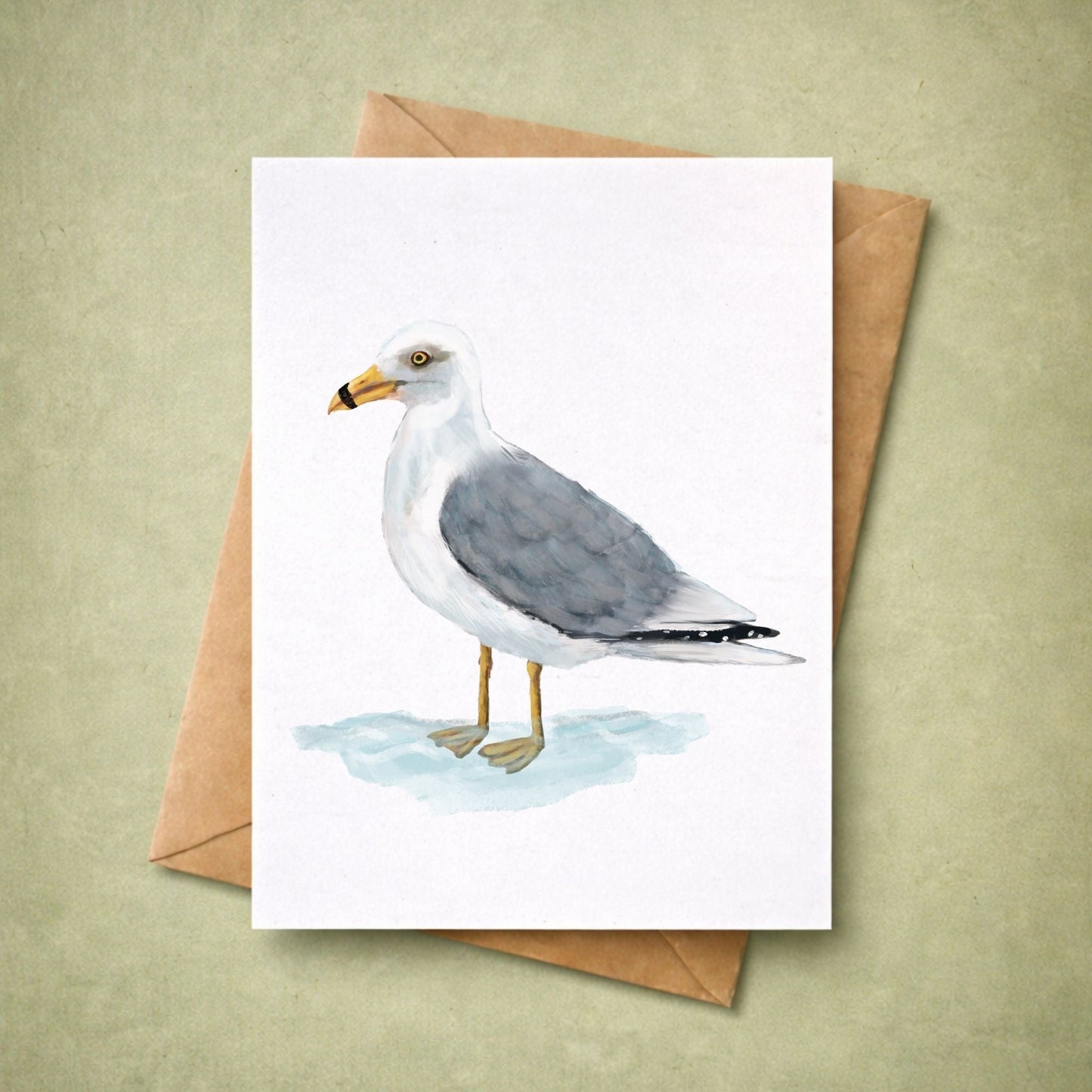 Herring Gull Postcard - MerikaArt