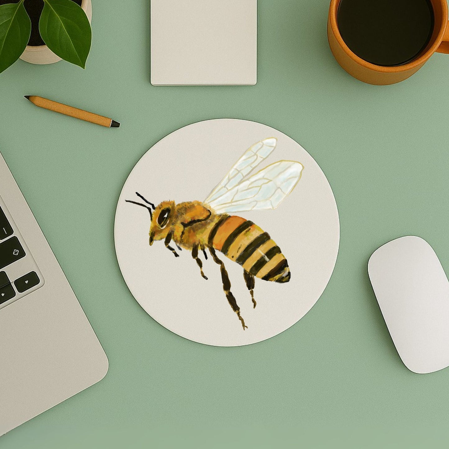 Honey Bee Mousepad - MerikaArt