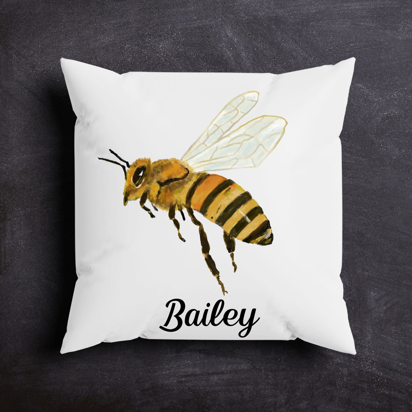 Honey Bee Pillow - MerikaArt