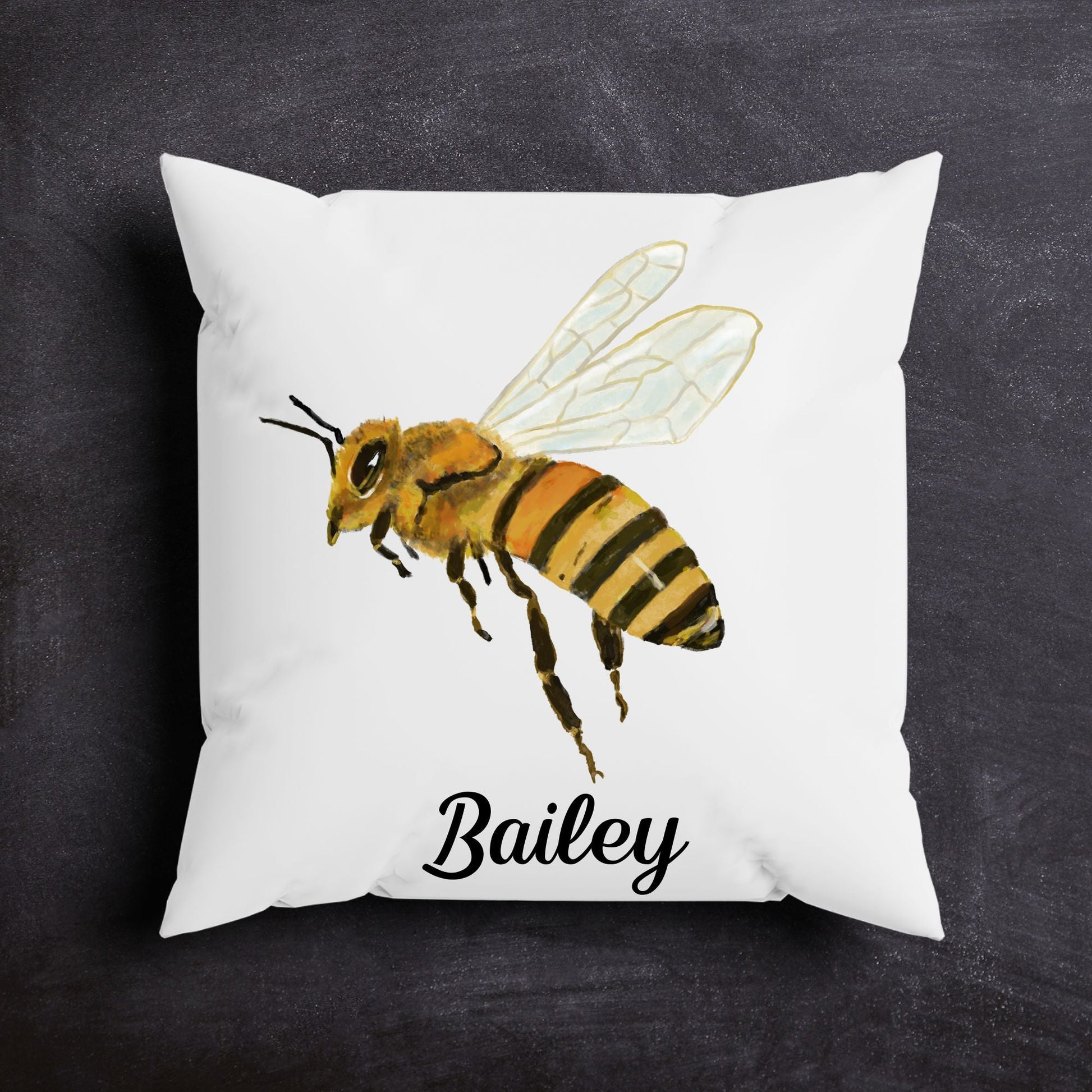 Honey Bee Pillow - MerikaArt