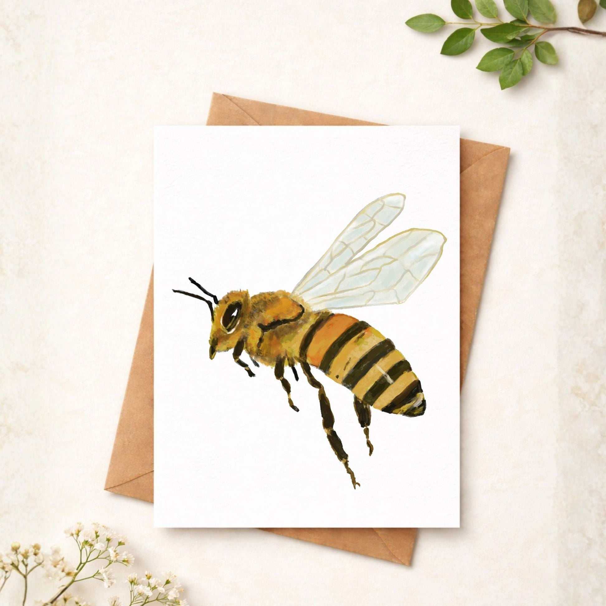 Honeybee Postcard - MerikaArt
