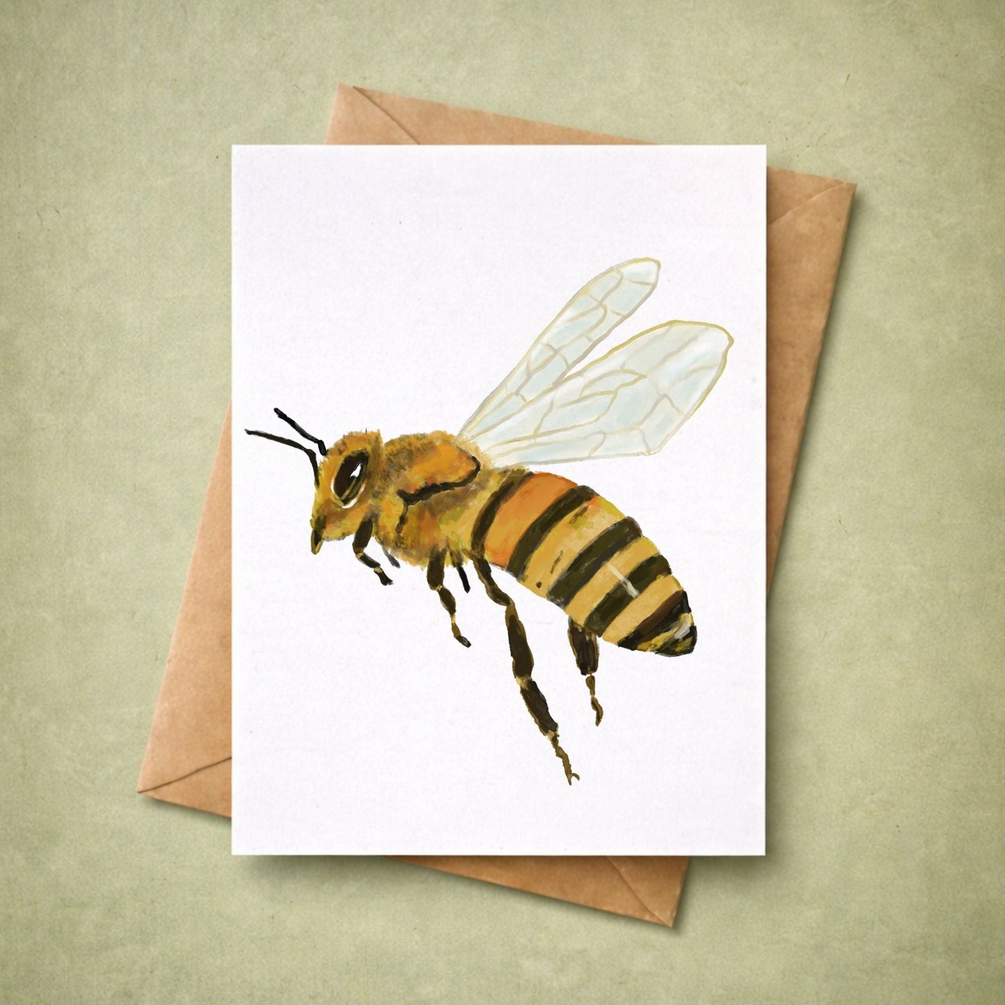 Honeybee Postcard - MerikaArt