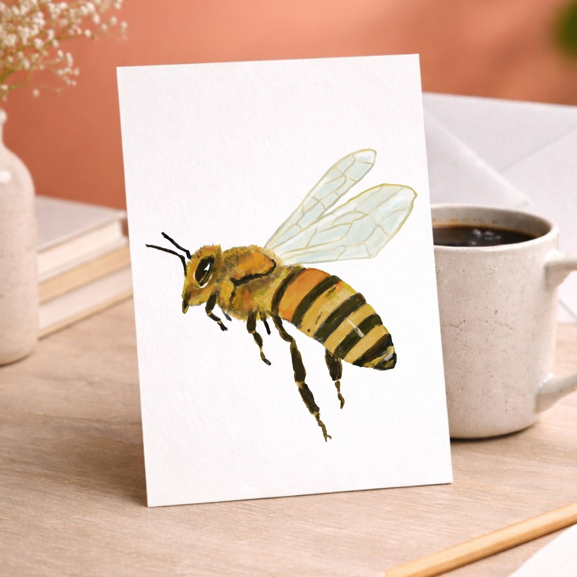 Honeybee Postcard - MerikaArt