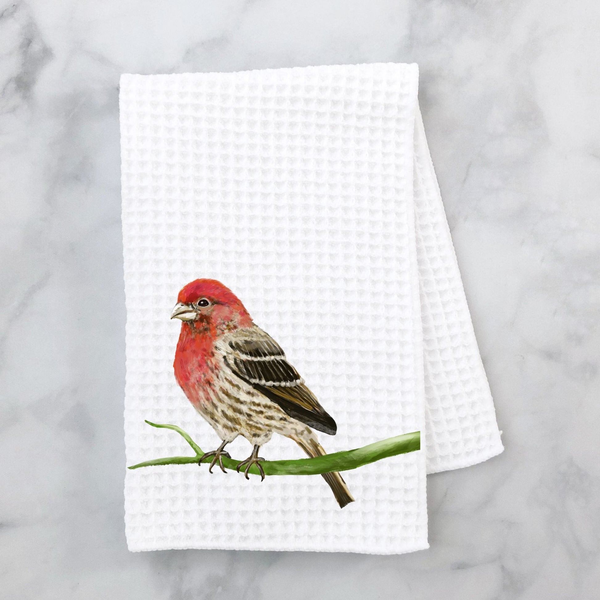 House Finch Art Kitchen Towel - MerikaArt