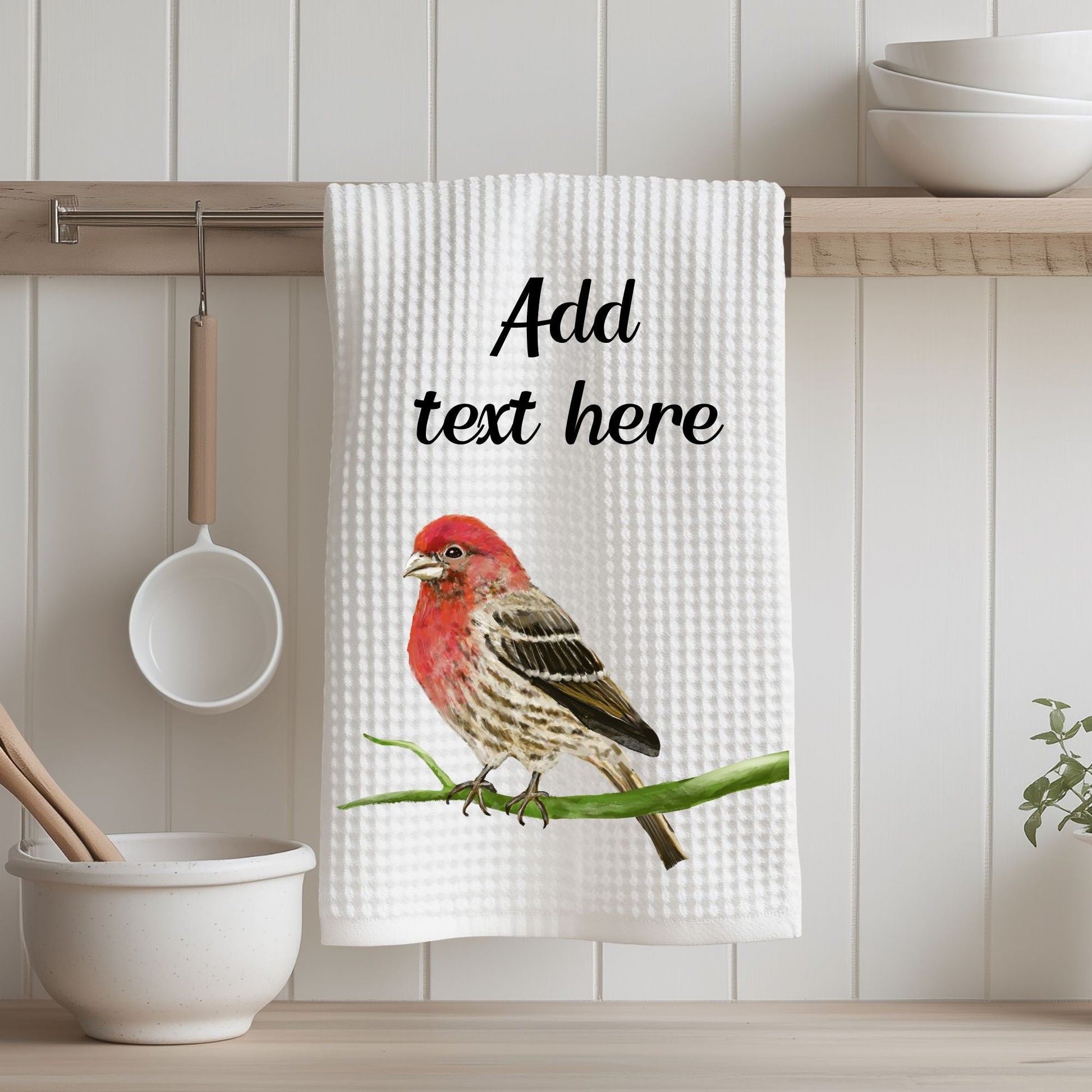 House Finch Art Kitchen Towel - MerikaArt