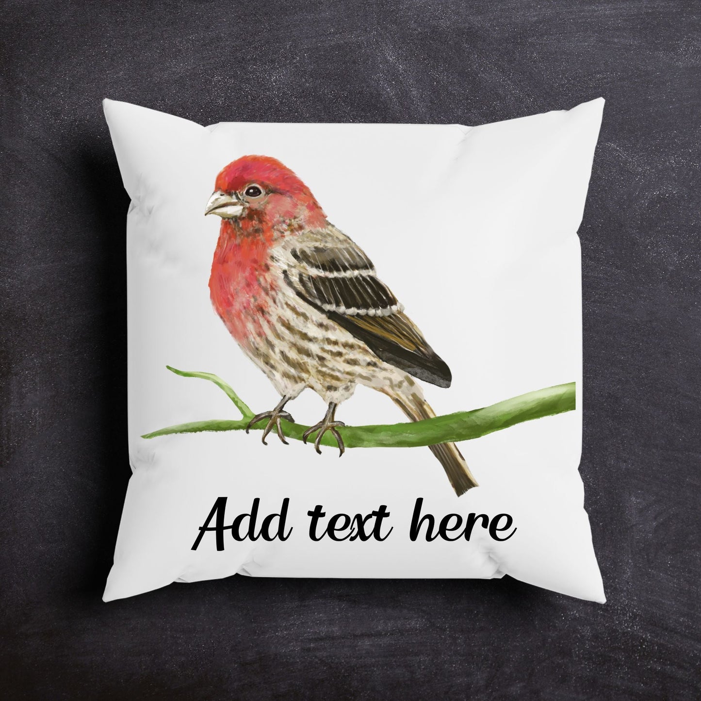 House Finch Bird Pillow - MerikaArt