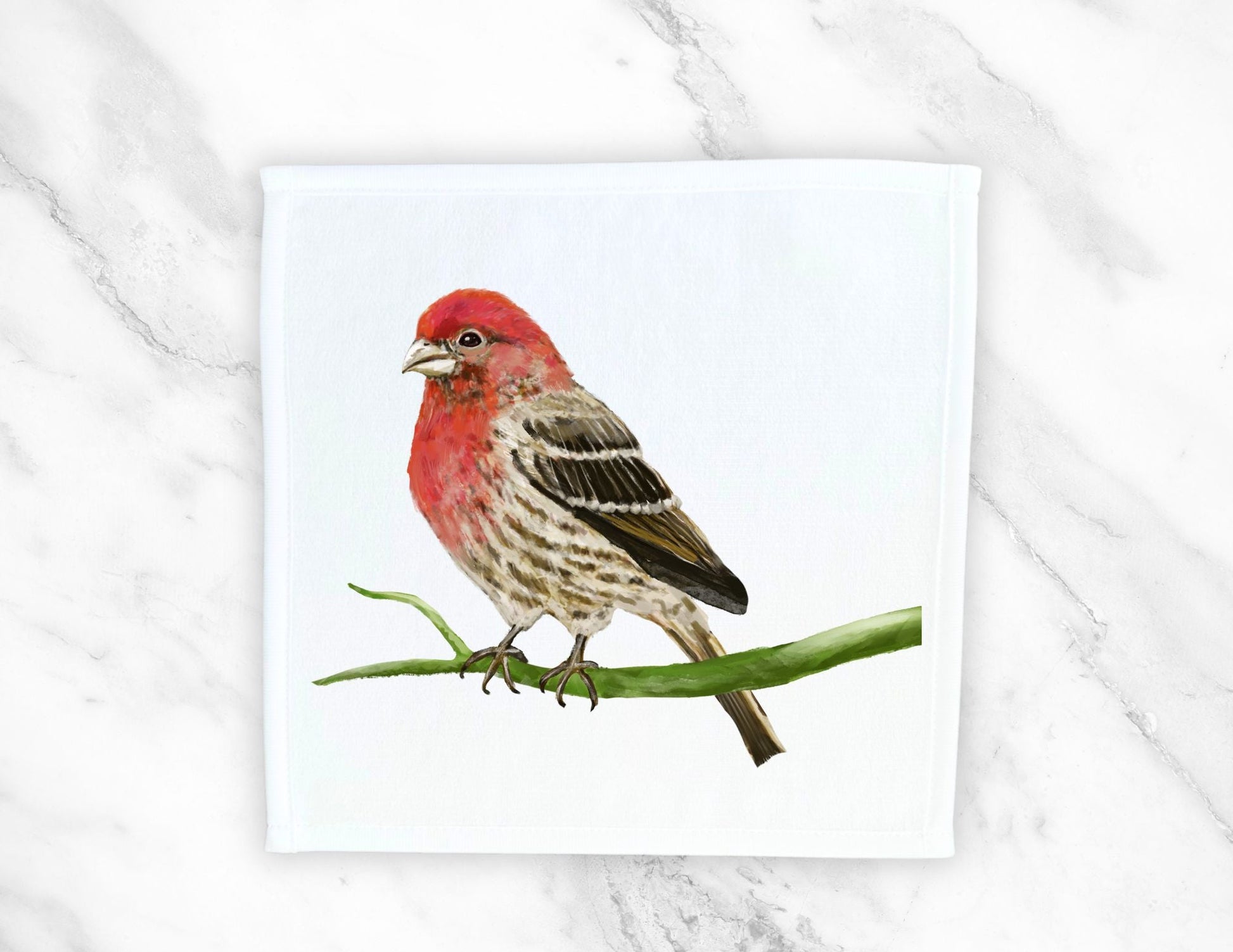 House Finch Bird Washcloth - MerikaArt