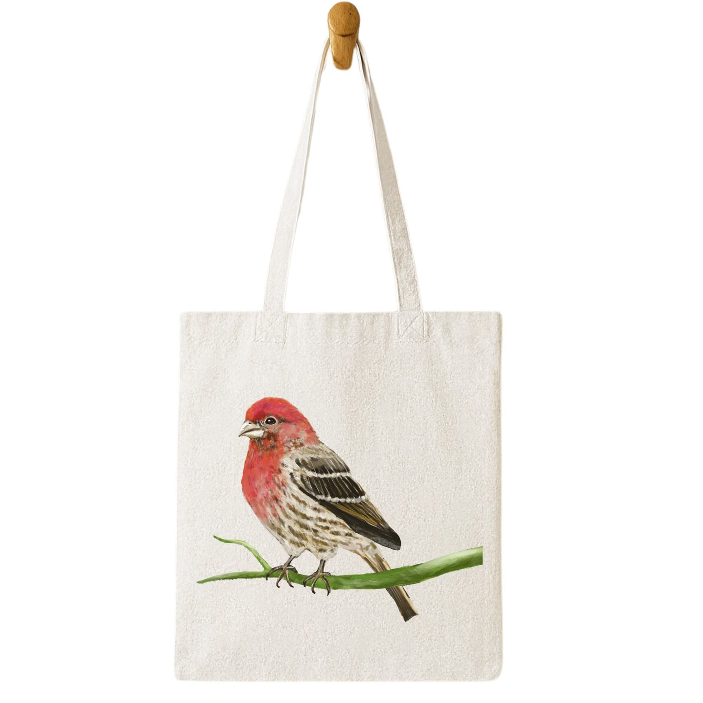 House Finch Canvas Tote Bag - MerikaArt