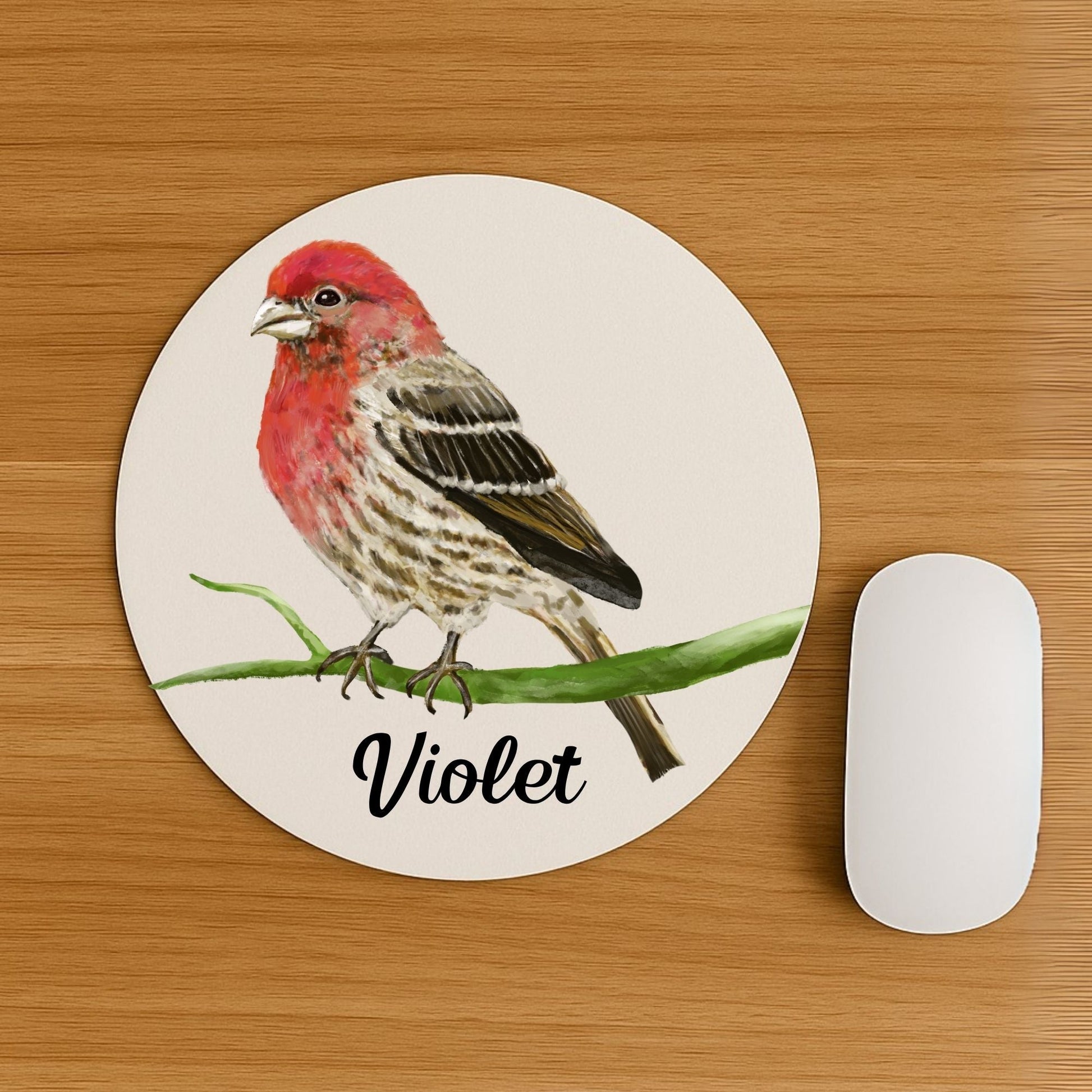 House Finch Mousepad - MerikaArt