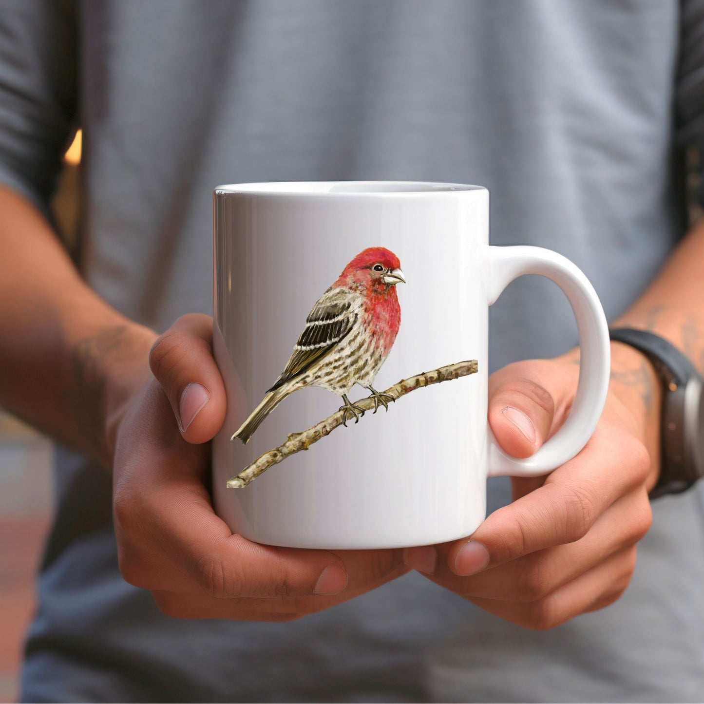 House Finch Mug - MerikaArt