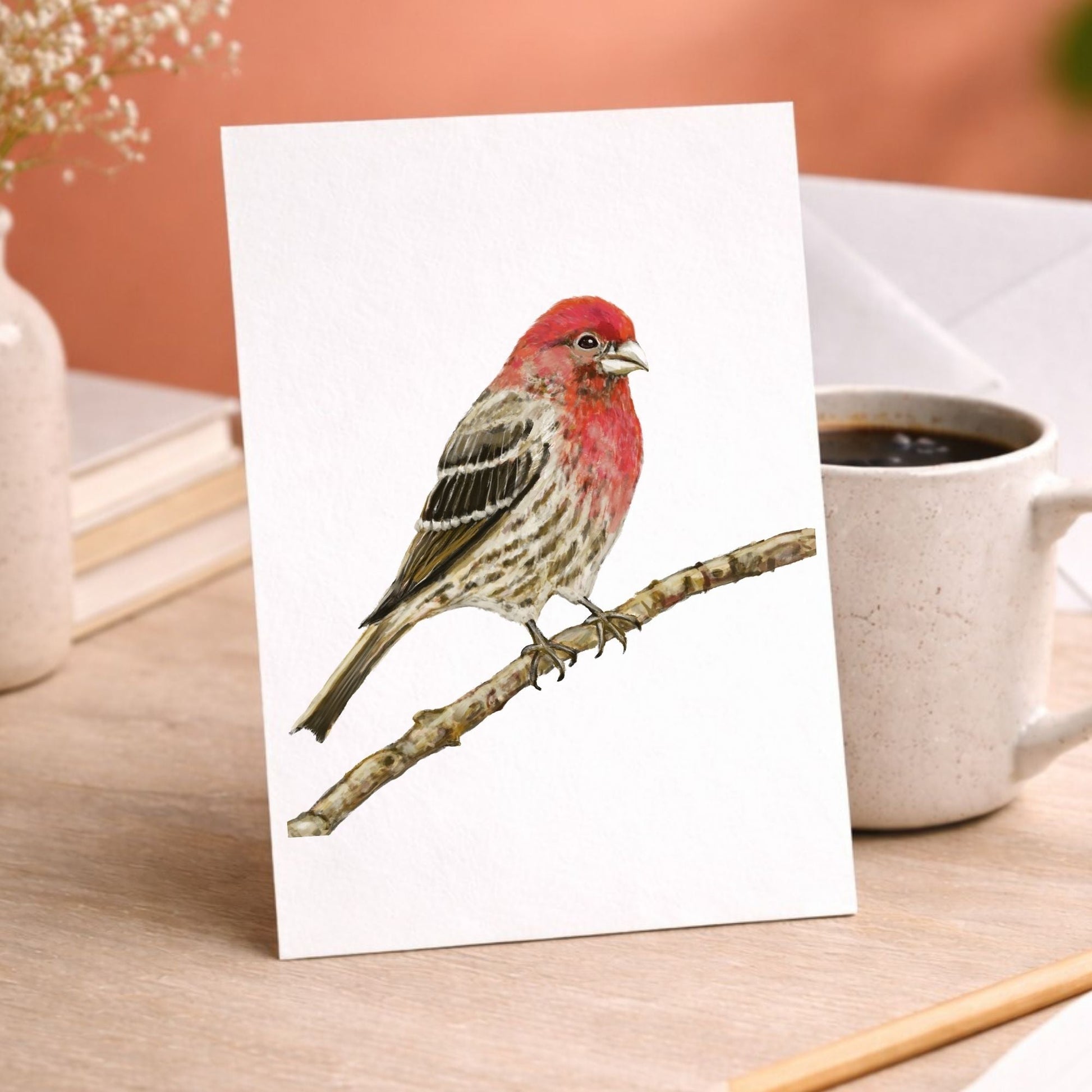 House Finch Postcard - MerikaArt