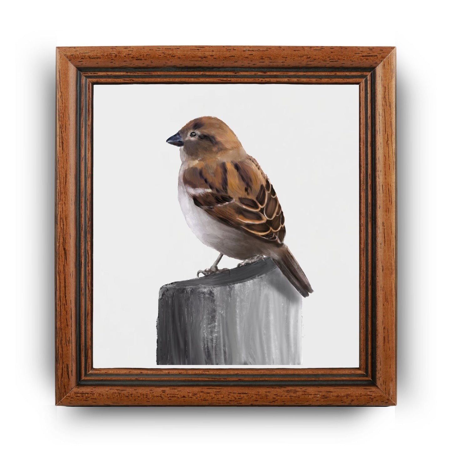 House Sparrow Ceramic Tile - MerikaArt