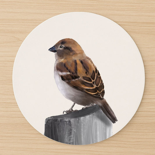 House Sparrow Mousepad - MerikaArt