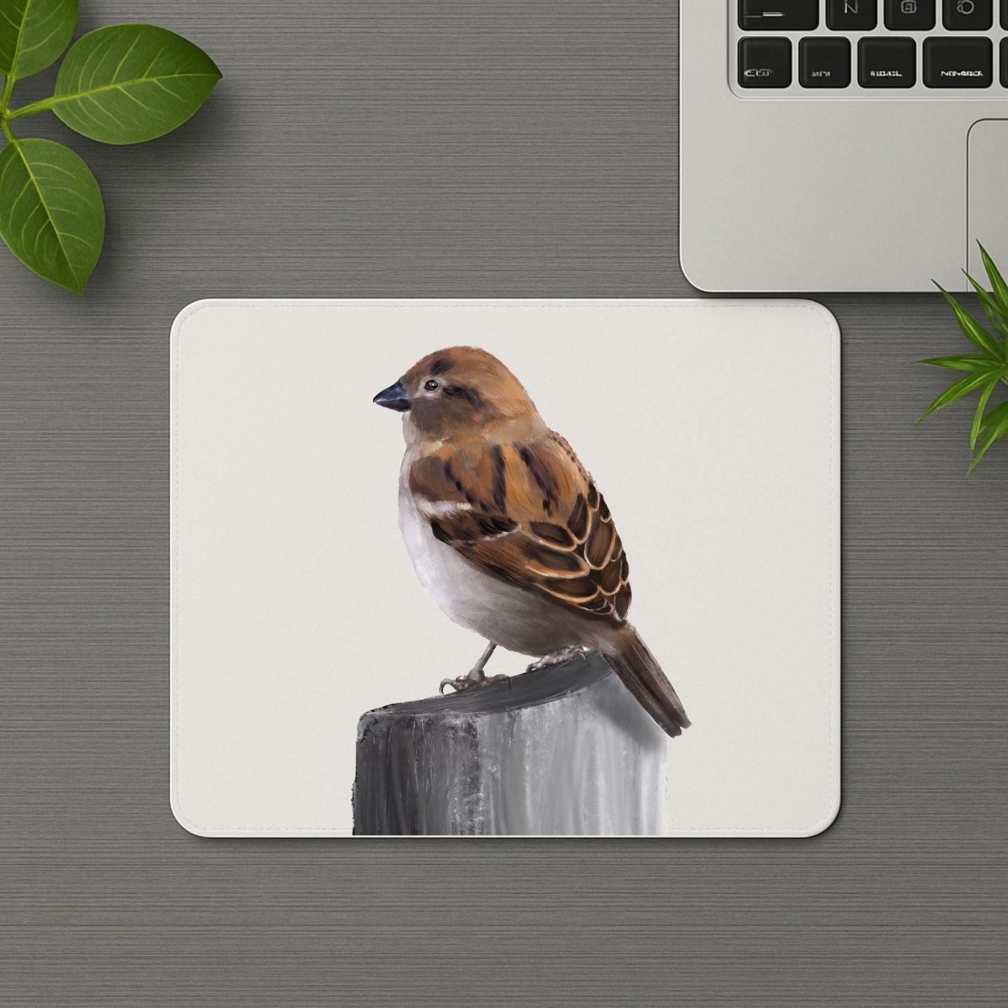 House Sparrow Mousepad - MerikaArt