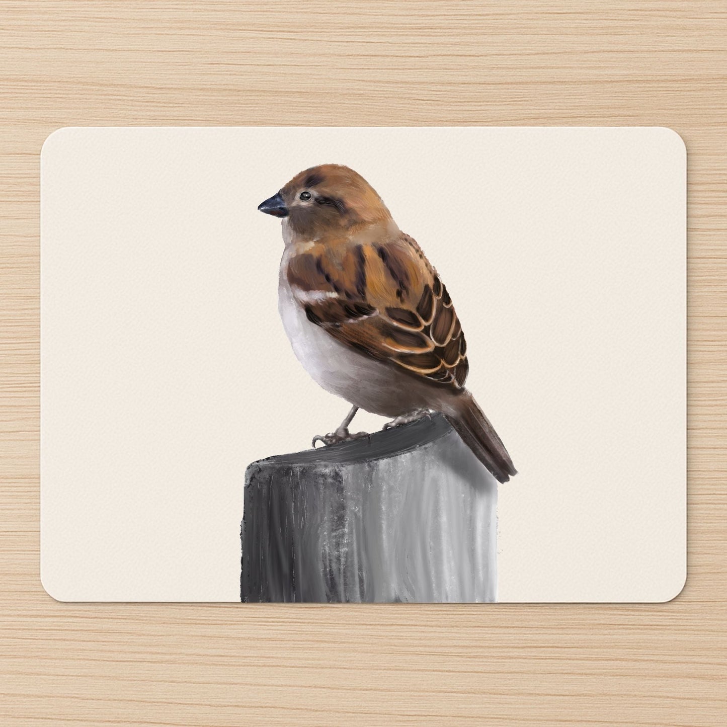 House Sparrow Mousepad - MerikaArt