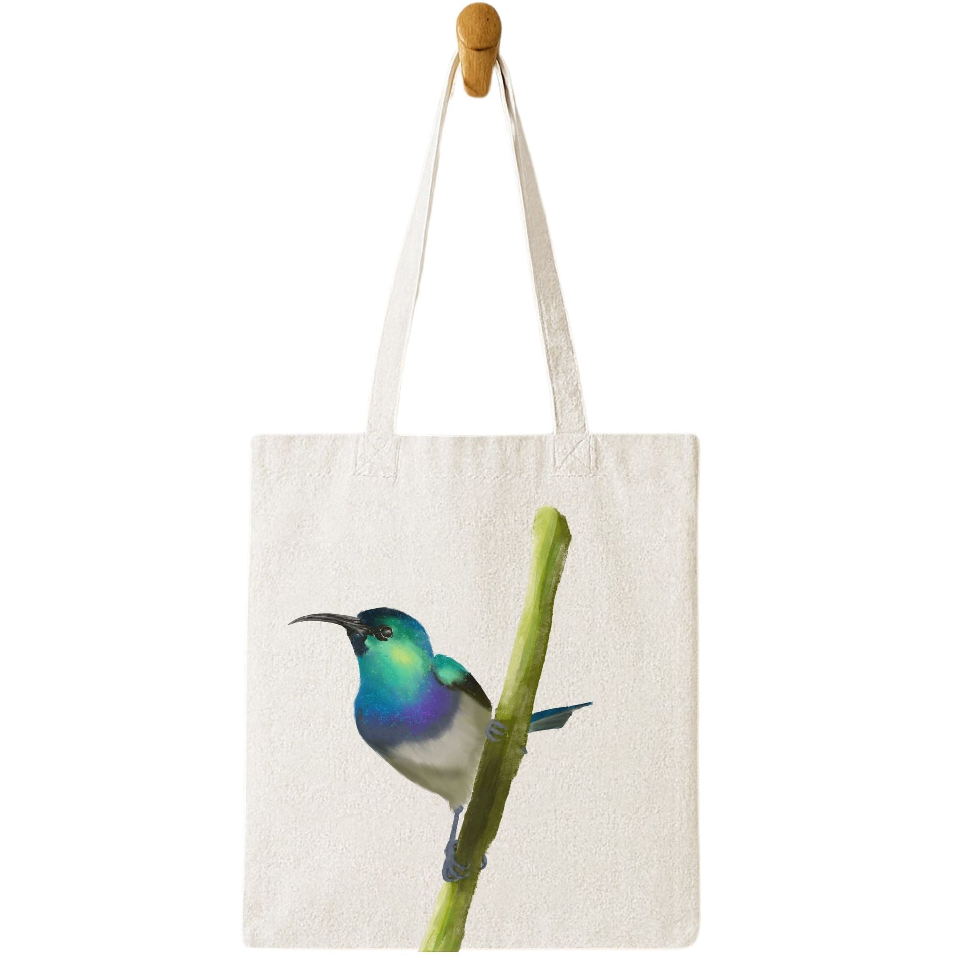 Hummingbird Canvas Tote Bag - MerikaArt
