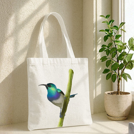 Hummingbird Canvas Tote Bag - MerikaArt