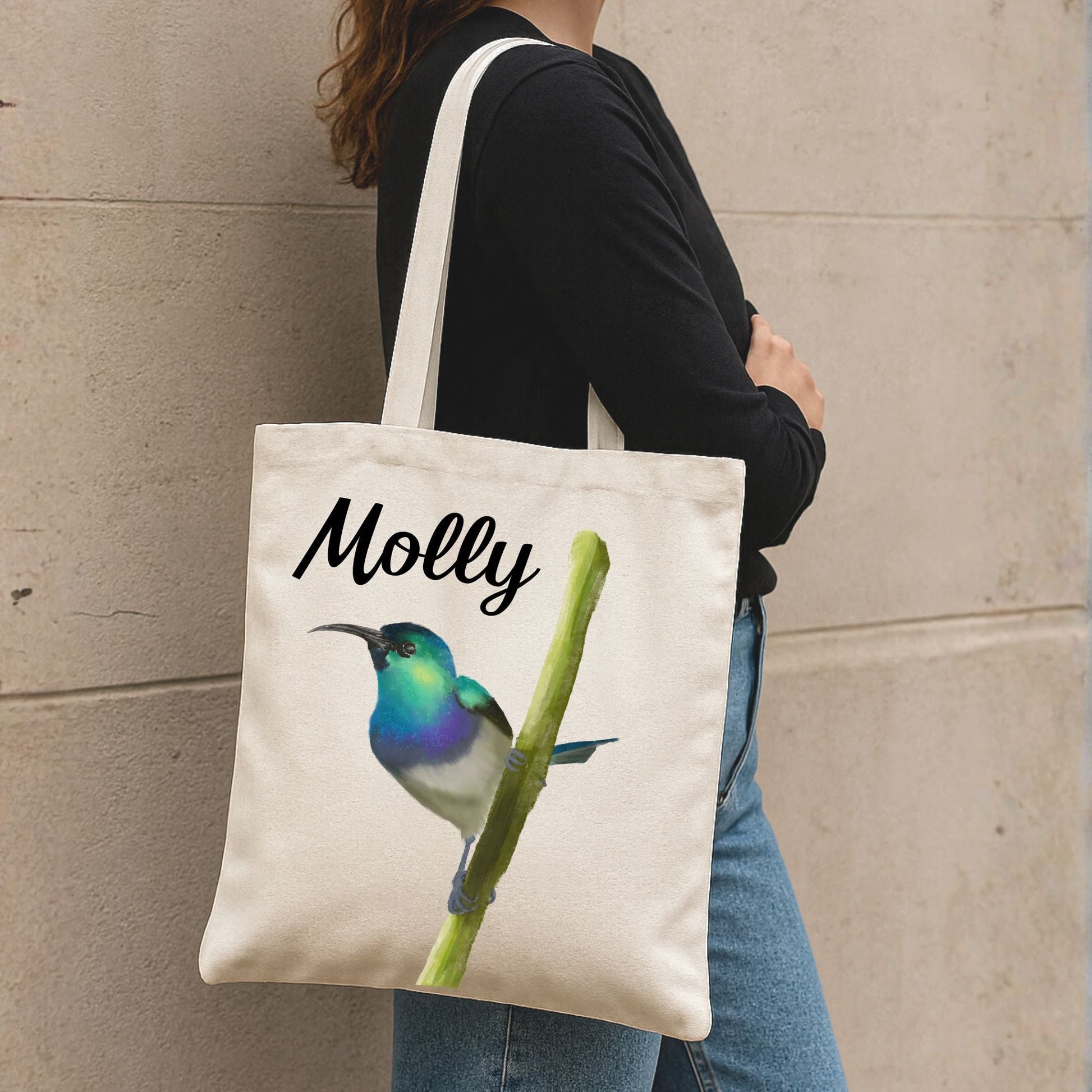 Hummingbird Canvas Tote Bag - MerikaArt