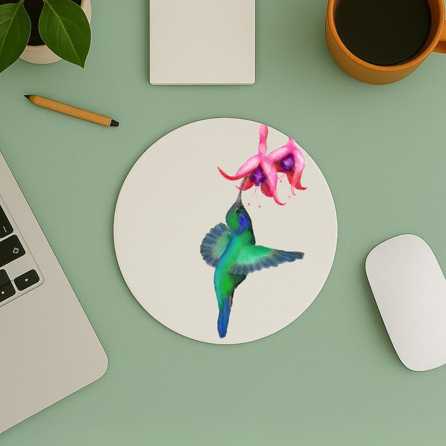 Hummingbird Mousepad - MerikaArt