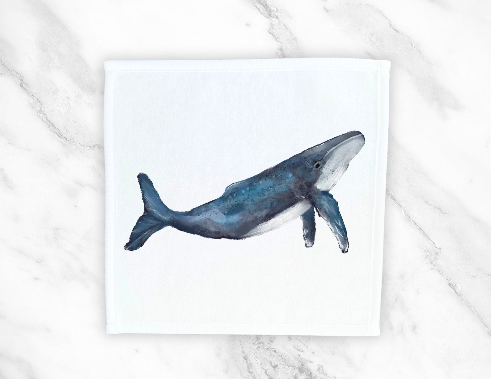 Humpback Whale Washcloth - MerikaArt