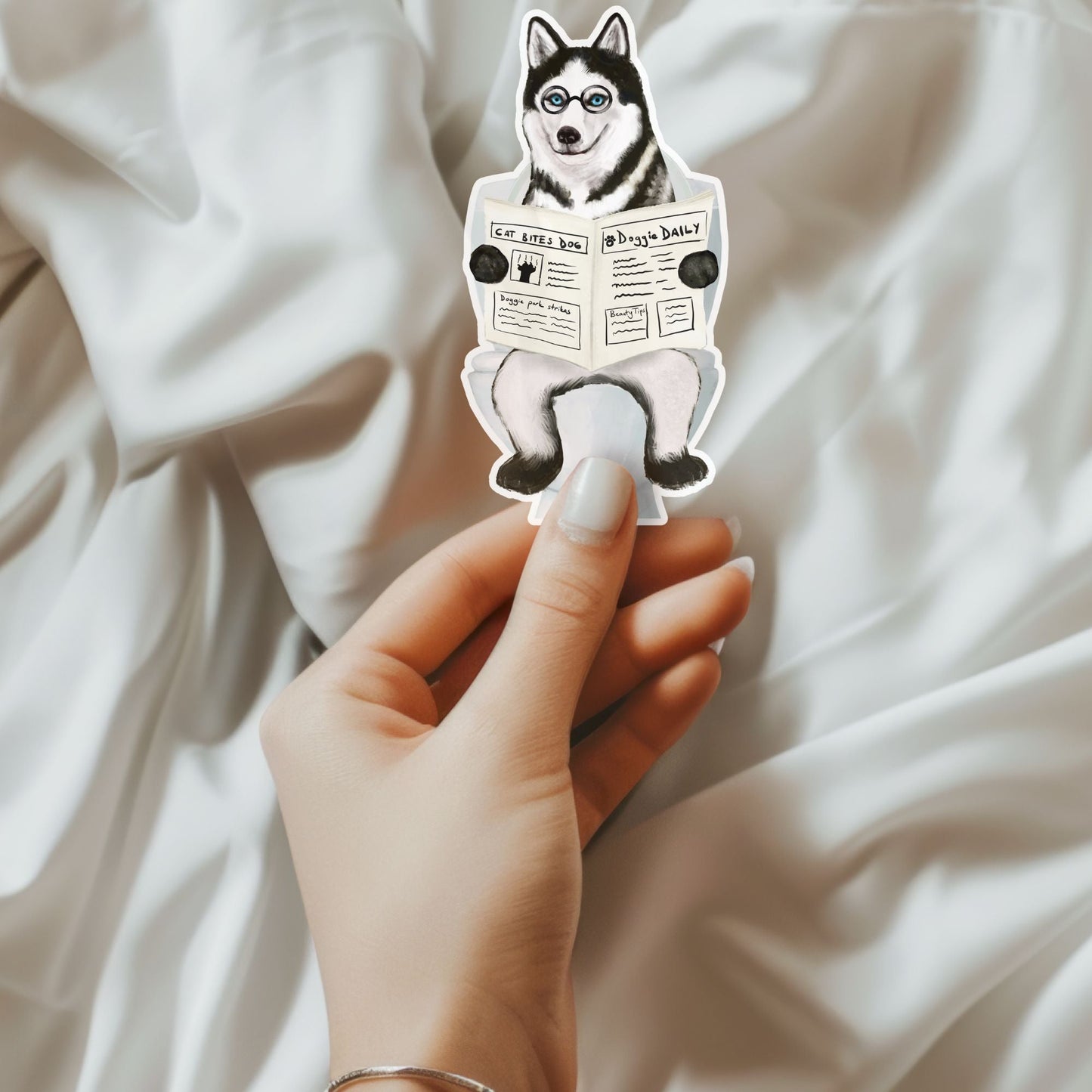 Husky Dog Vinyl Sticker - MerikaArt