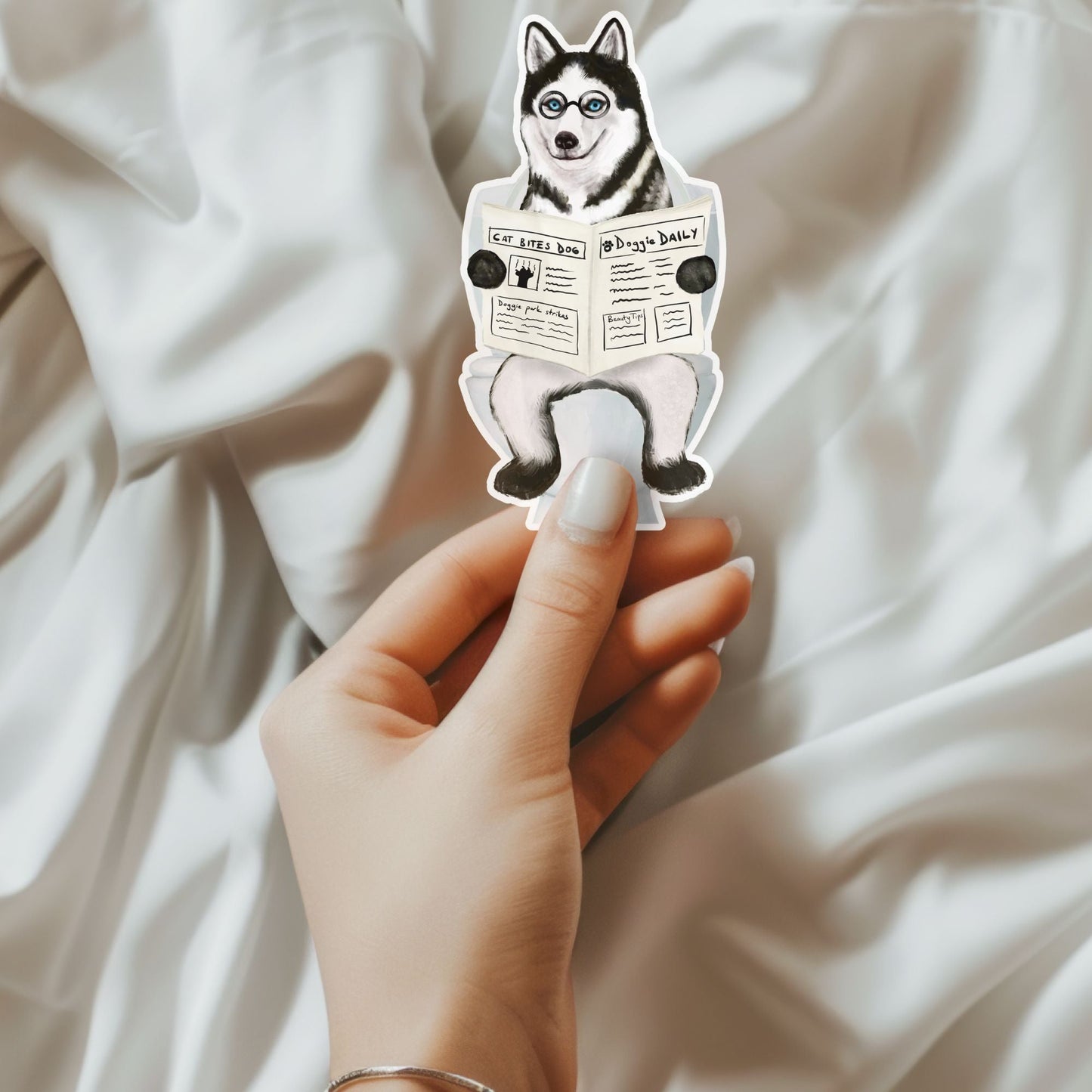 Husky Dog Vinyl Sticker - MerikaArt