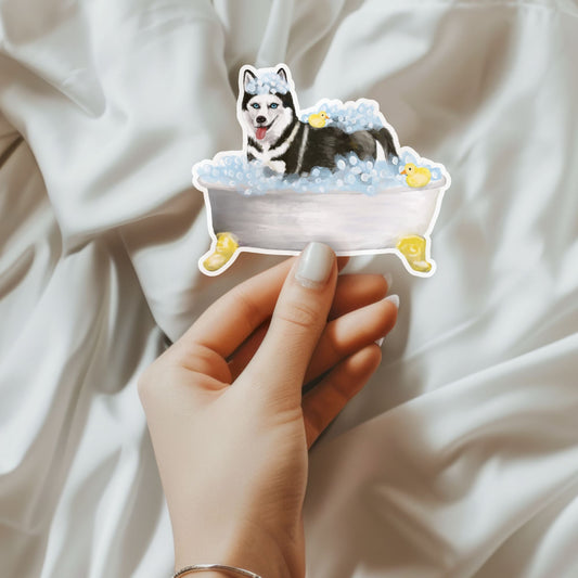 Husky Vinyl Sticker - MerikaArt