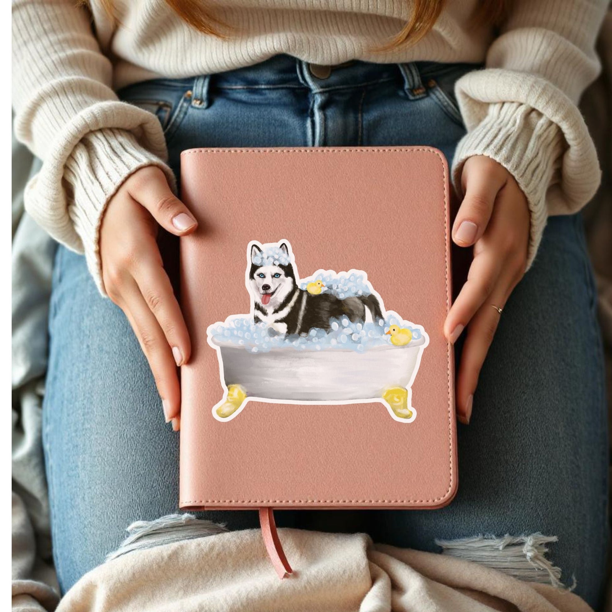 Husky Vinyl Sticker - MerikaArt