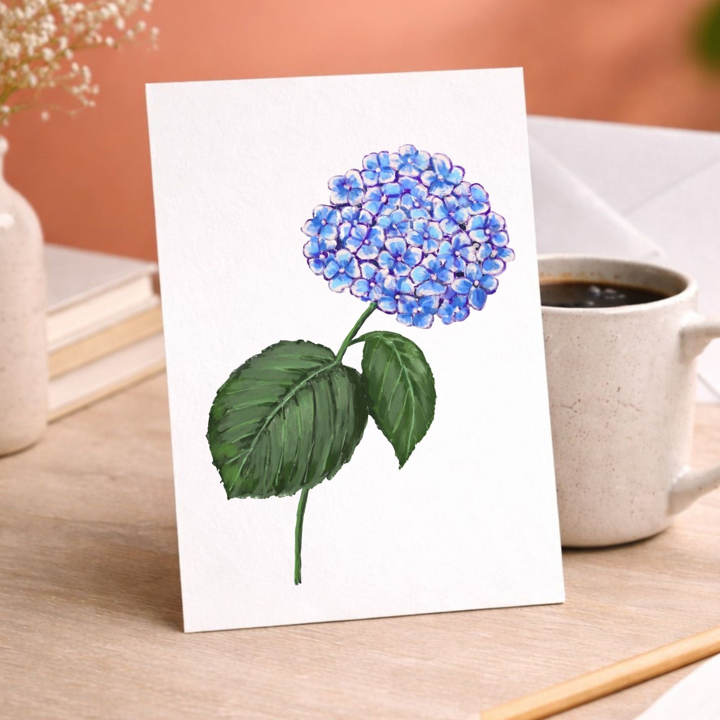 Hydrangea Postcard - MerikaArt