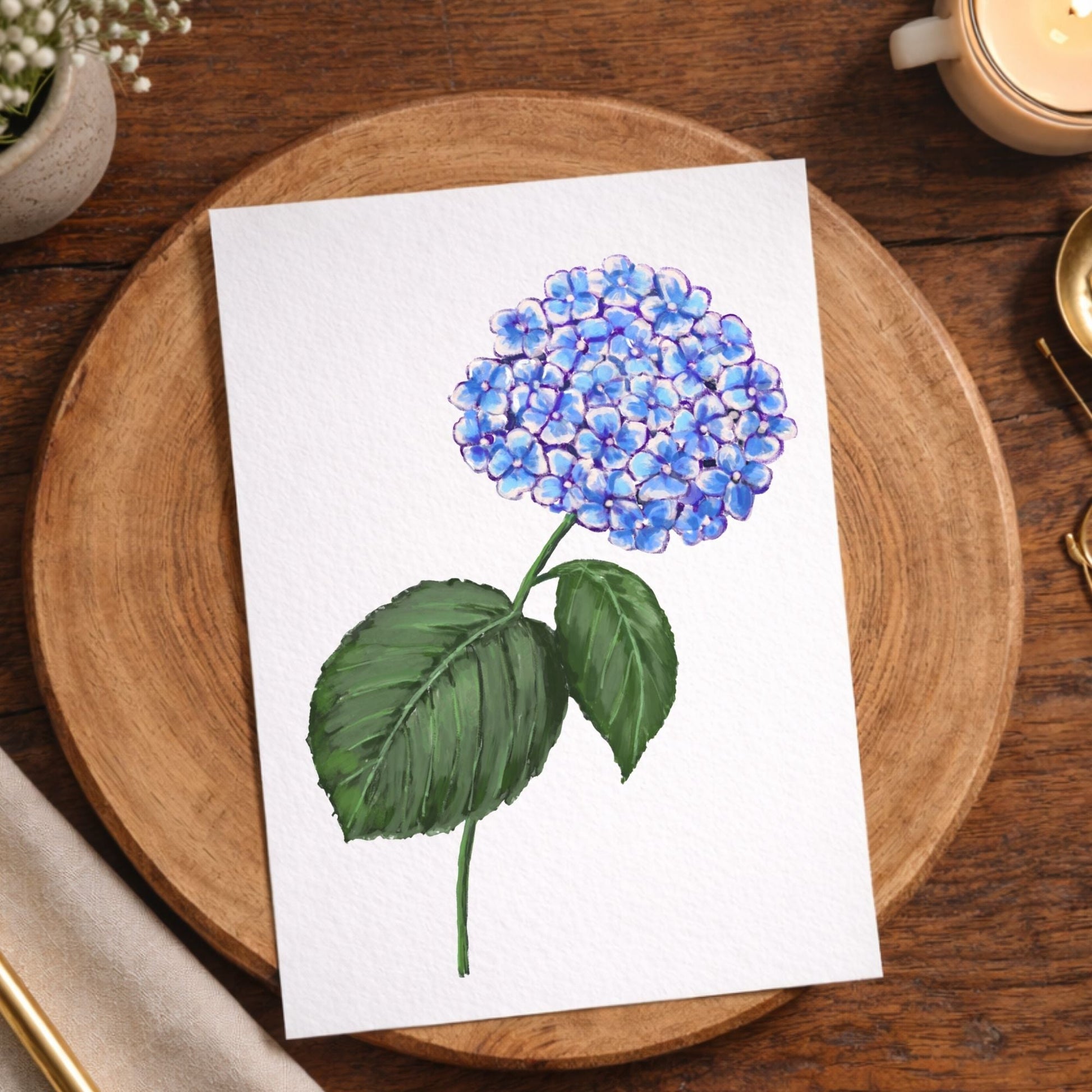 Hydrangea Postcard - MerikaArt
