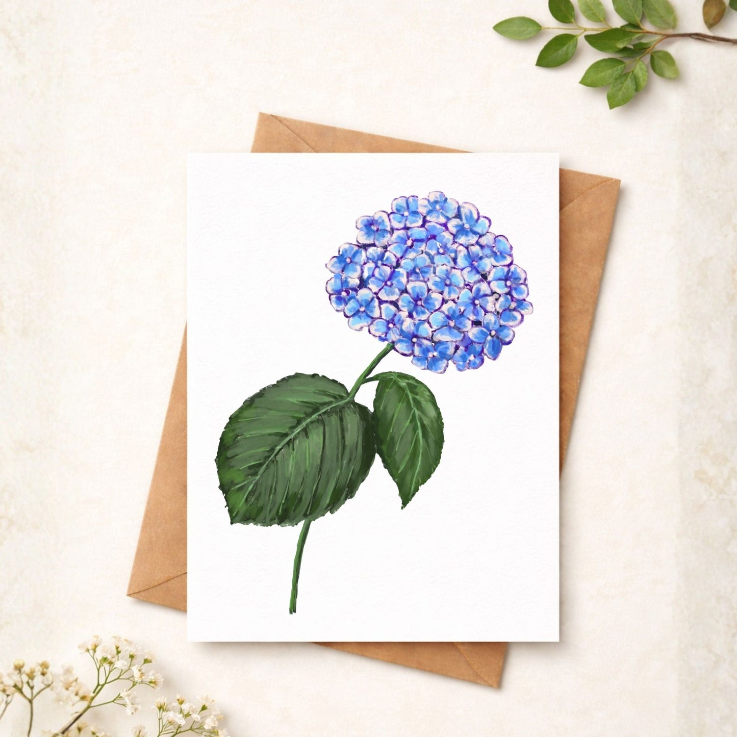 Hydrangea Postcard - MerikaArt