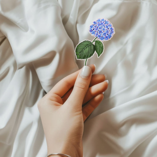 Hydrangea Vinyl Sticker - MerikaArt
