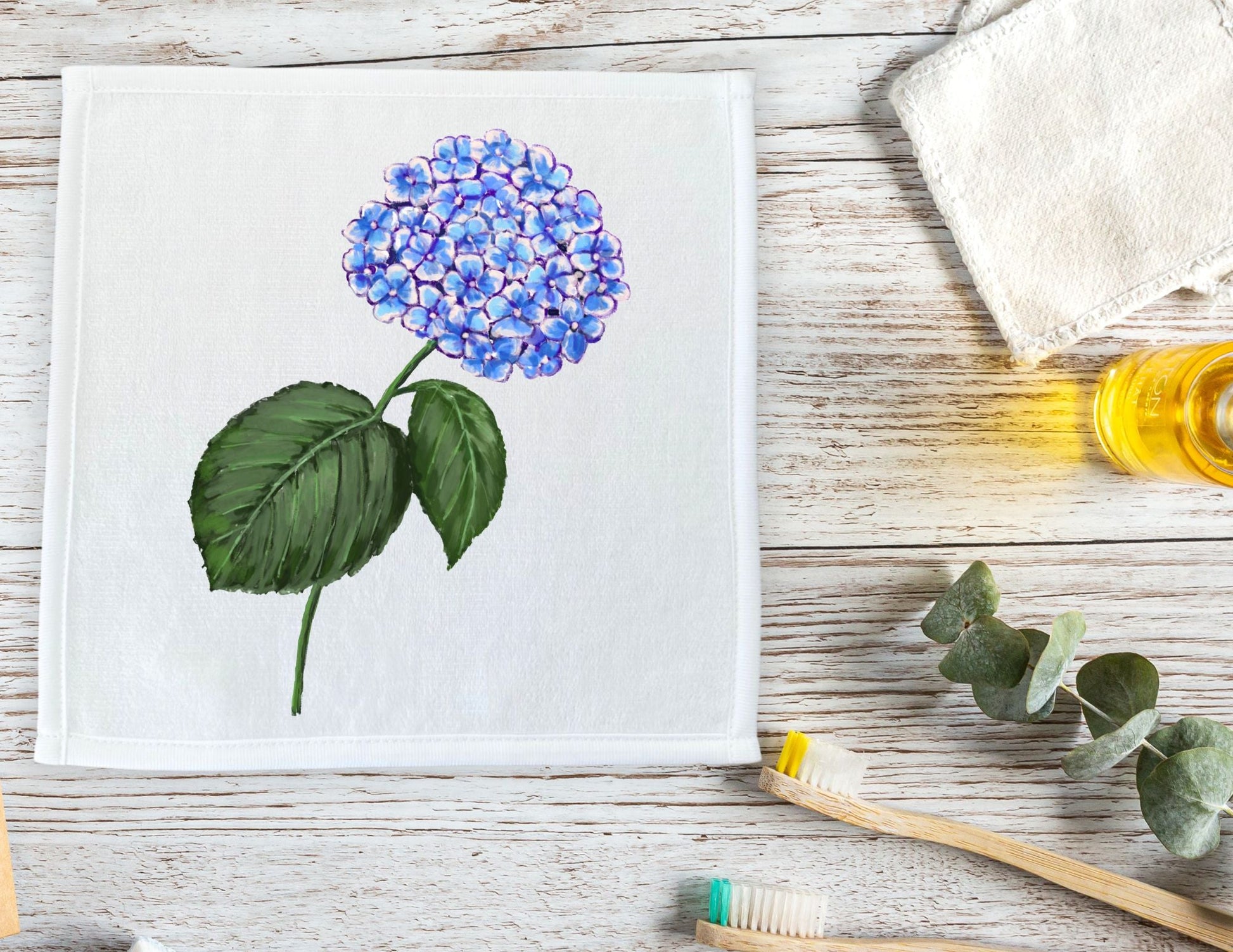 Hydrangea Washcloth - MerikaArt