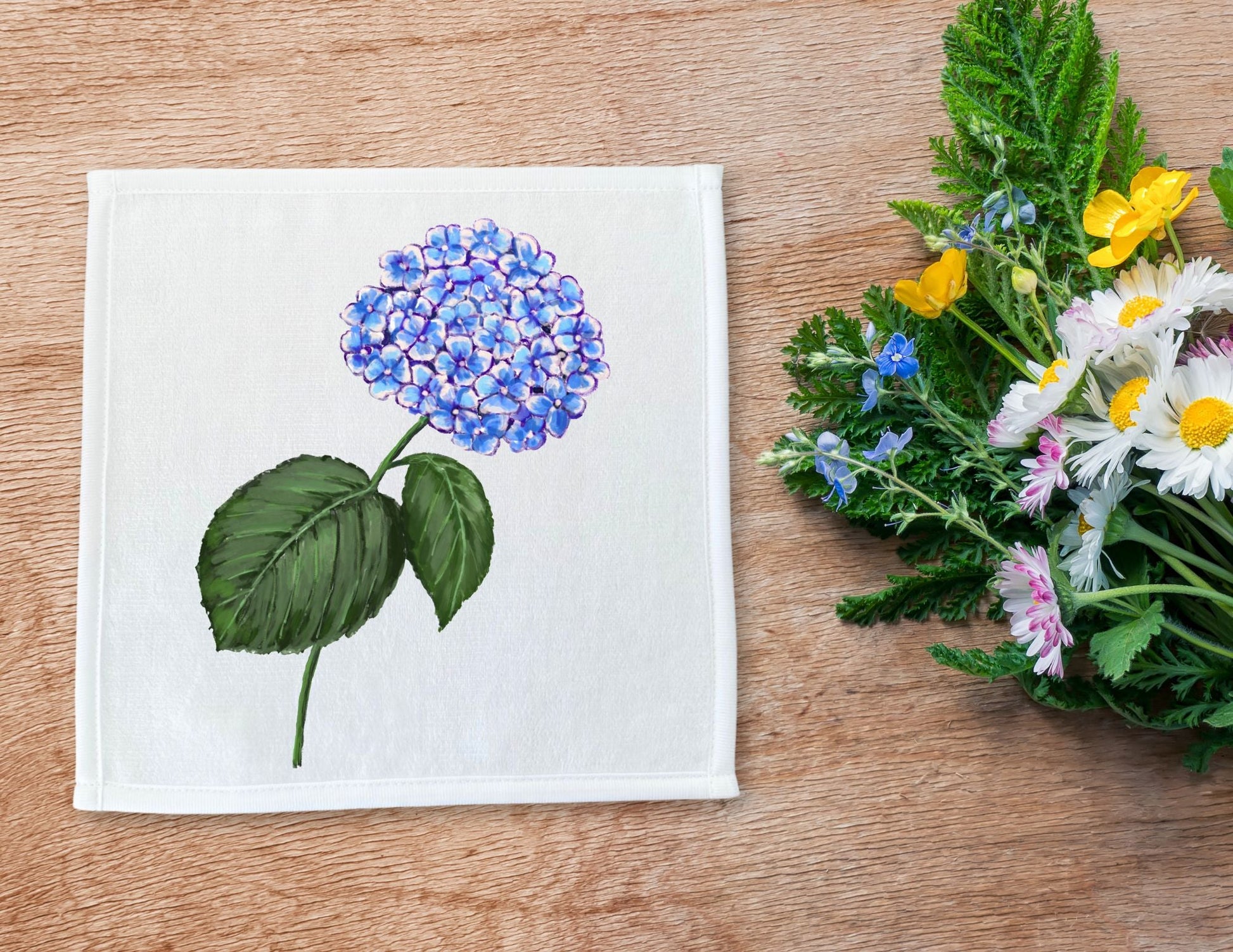 Hydrangea Washcloth - MerikaArt