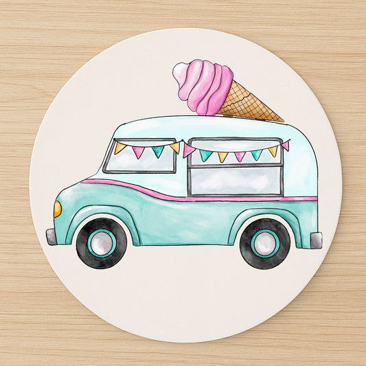 Ice Cream Truck Mousepad - MerikaArt
