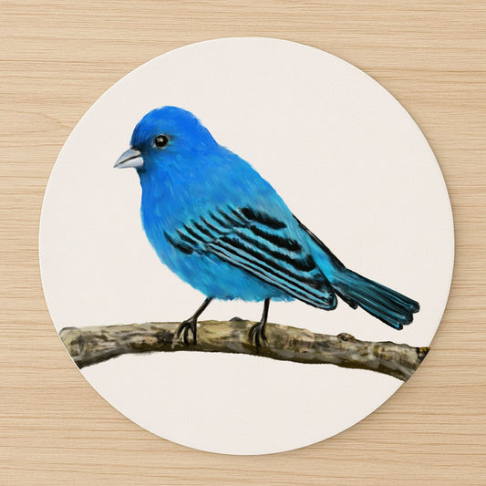 Indigo Bunting Mousepad - MerikaArt