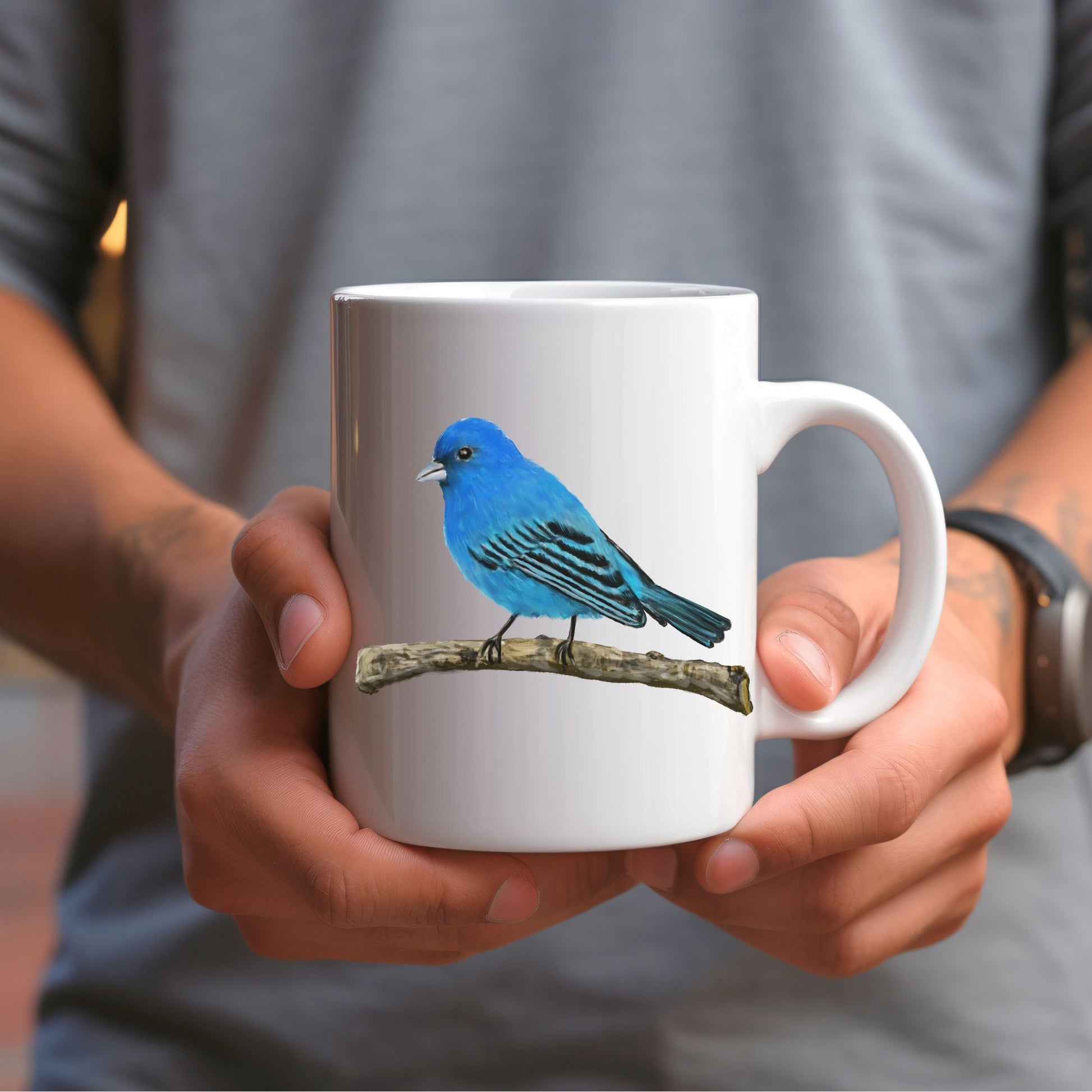 Indigo Bunting Mug - MerikaArt