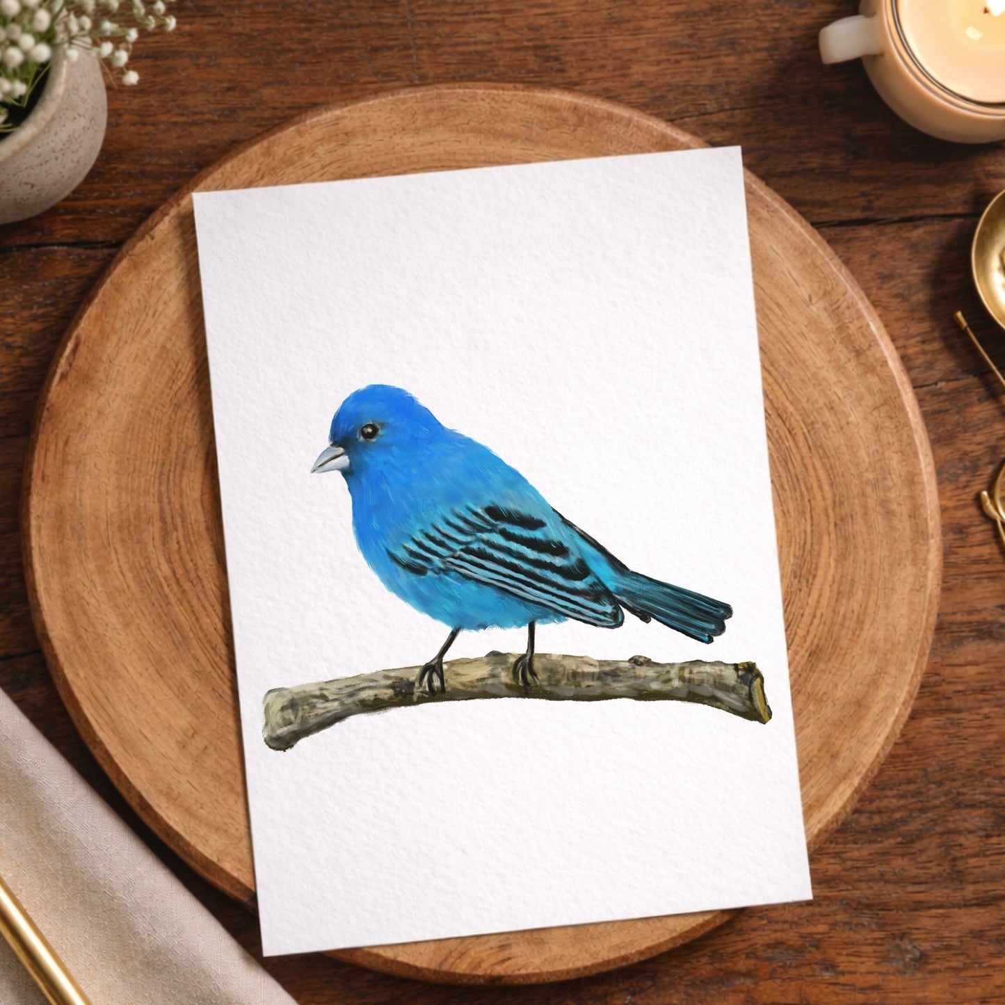 Indigo Bunting Postcard - MerikaArt