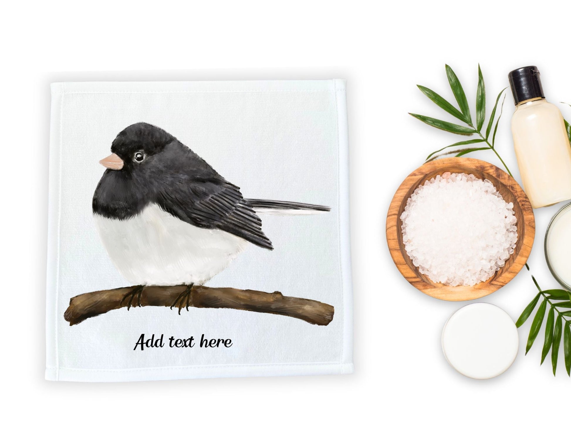 Junco Perched Washcloth – A Beautiful Gift for Bird Enthusiasts - MerikaArt