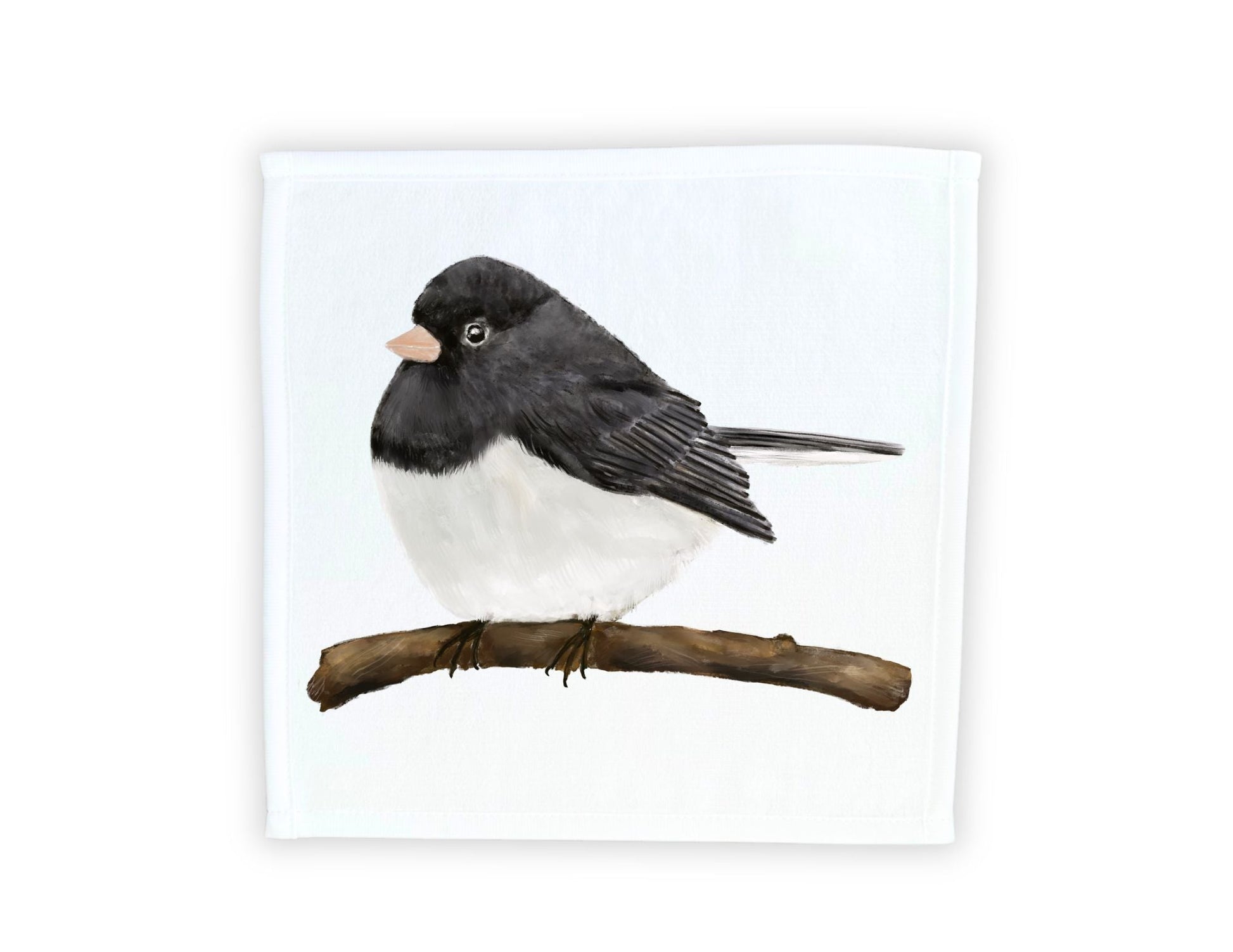 Junco Perched Washcloth – A Beautiful Gift for Bird Enthusiasts - MerikaArt