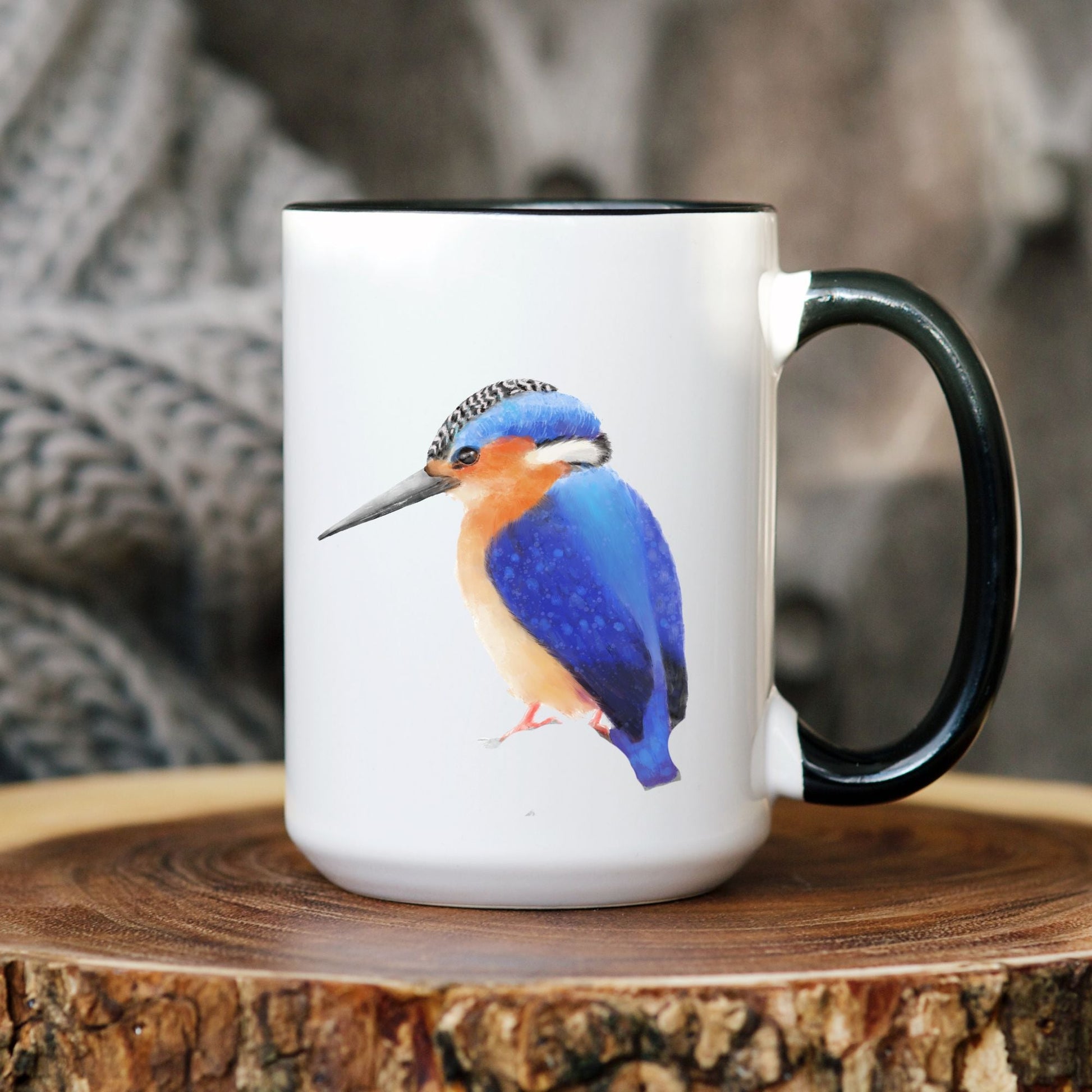 Kingfisher Bird Mug - MerikaArt