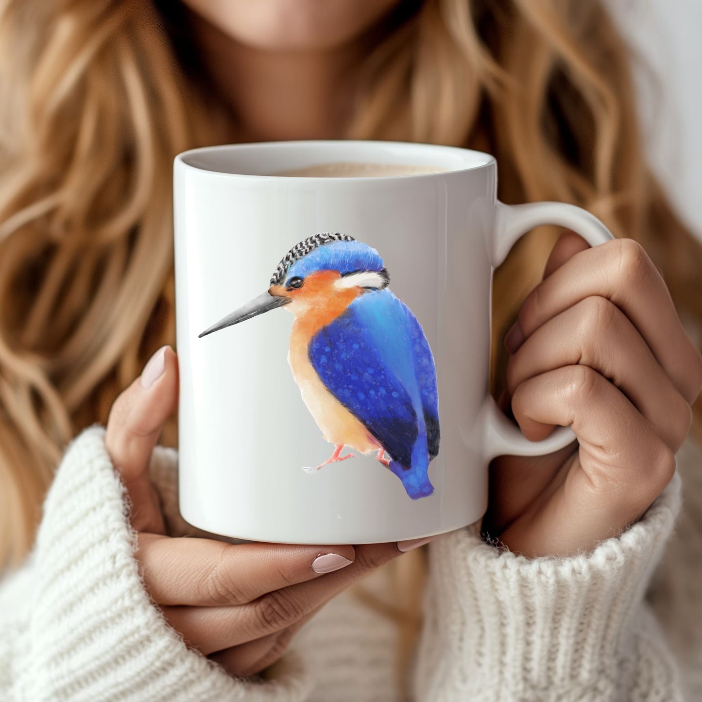 Kingfisher Bird Mug - MerikaArt