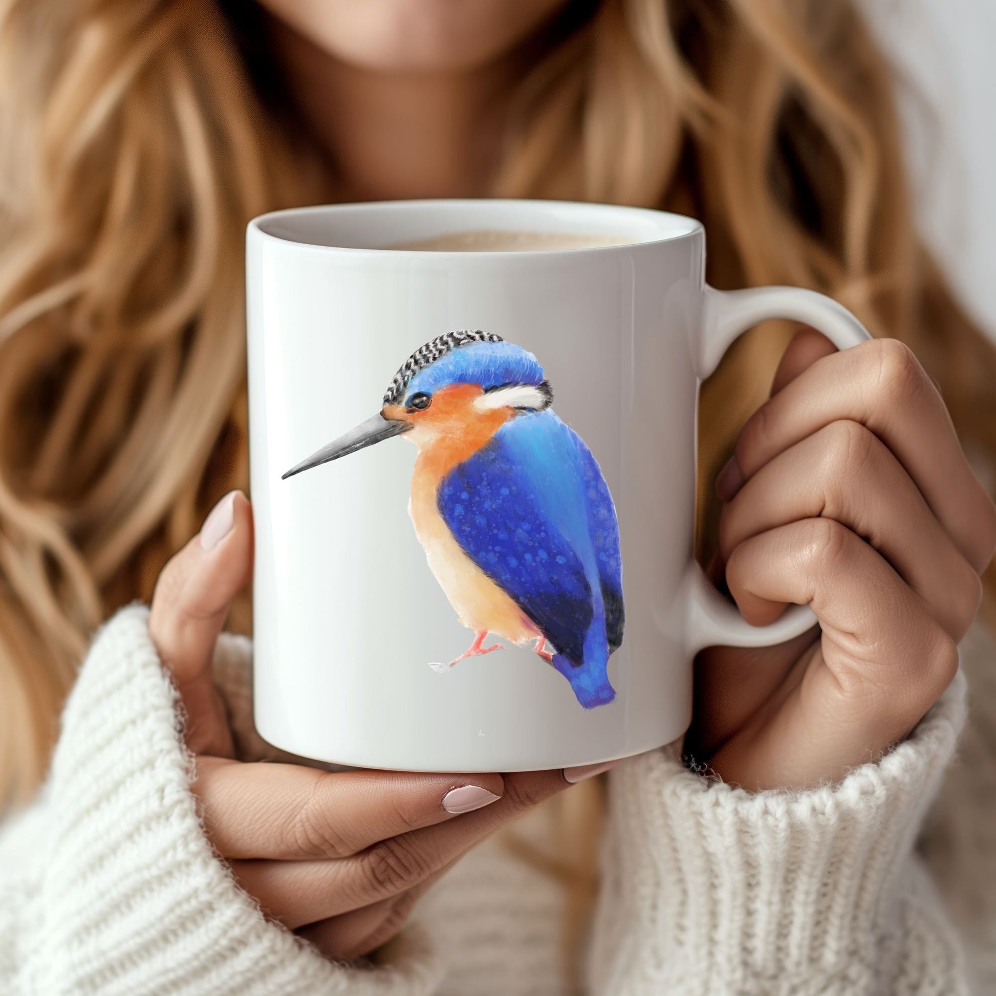 Kingfisher Bird Mug - MerikaArt